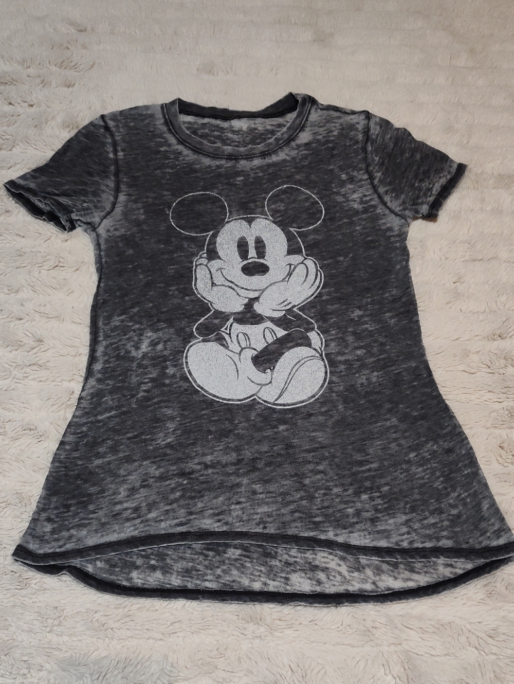 Gray Mickey Mouse Graphic Tee